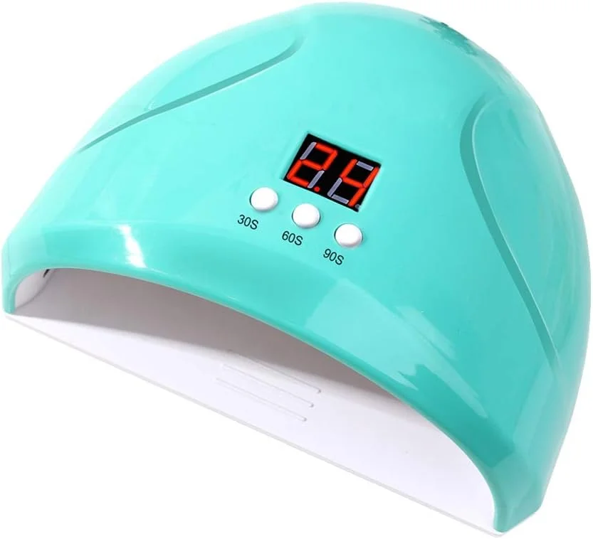 دستگاه خشک کن لاک ژل ناخن 12 LED 36W با حسگر هوشمند، تایمر و صفحه نمایش LCD - آبی