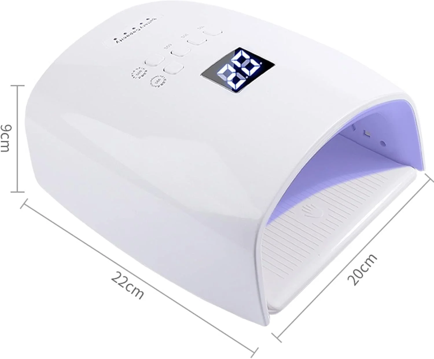 دستگاه خشک کن لاک ژلی ویزکو مدل S10، چراغ LED قابل شارژ، بی سیم، مناسب پدیکور و مانیکور