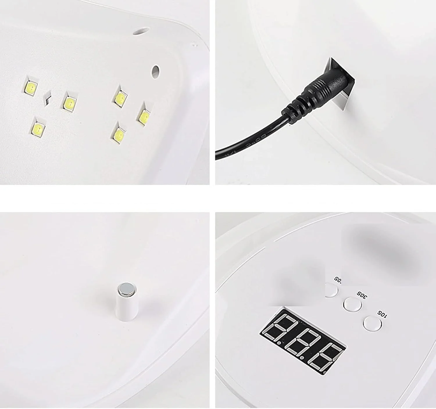 چراغ ژلی VIZCO، لامپ نور درمانی، دستگاه نور درمانی القایی مهره ای، خشک کن لاک ناخن، خشک کردن سریع، لامپ ناخن پرقدرت