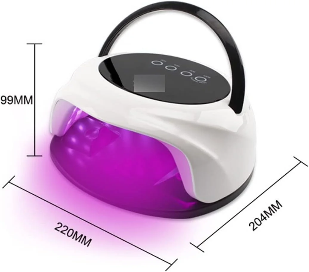 دستگاه خشک کن لاک ژل ناخن VIZCO مدل Gel Light High Power 98W با نور قرمز LED، مناسب برای خشک کردن سریع انواع لاک ژل