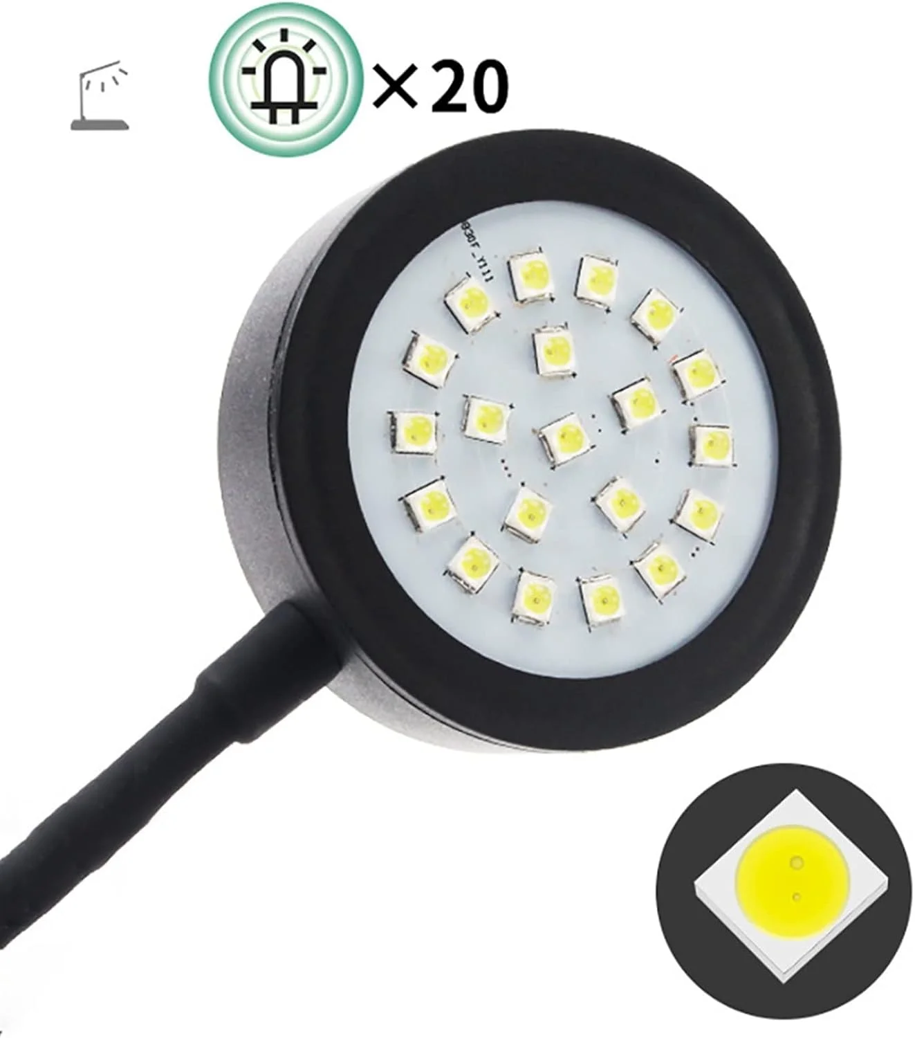 چراغ ناخن VIZCO Gel Light Lotus قابل حمل با 20 LED، چراغ رومیزی با قابلیت اتصال، خشک کن لاک ژل ناخن، ابزار هنری مانیکور