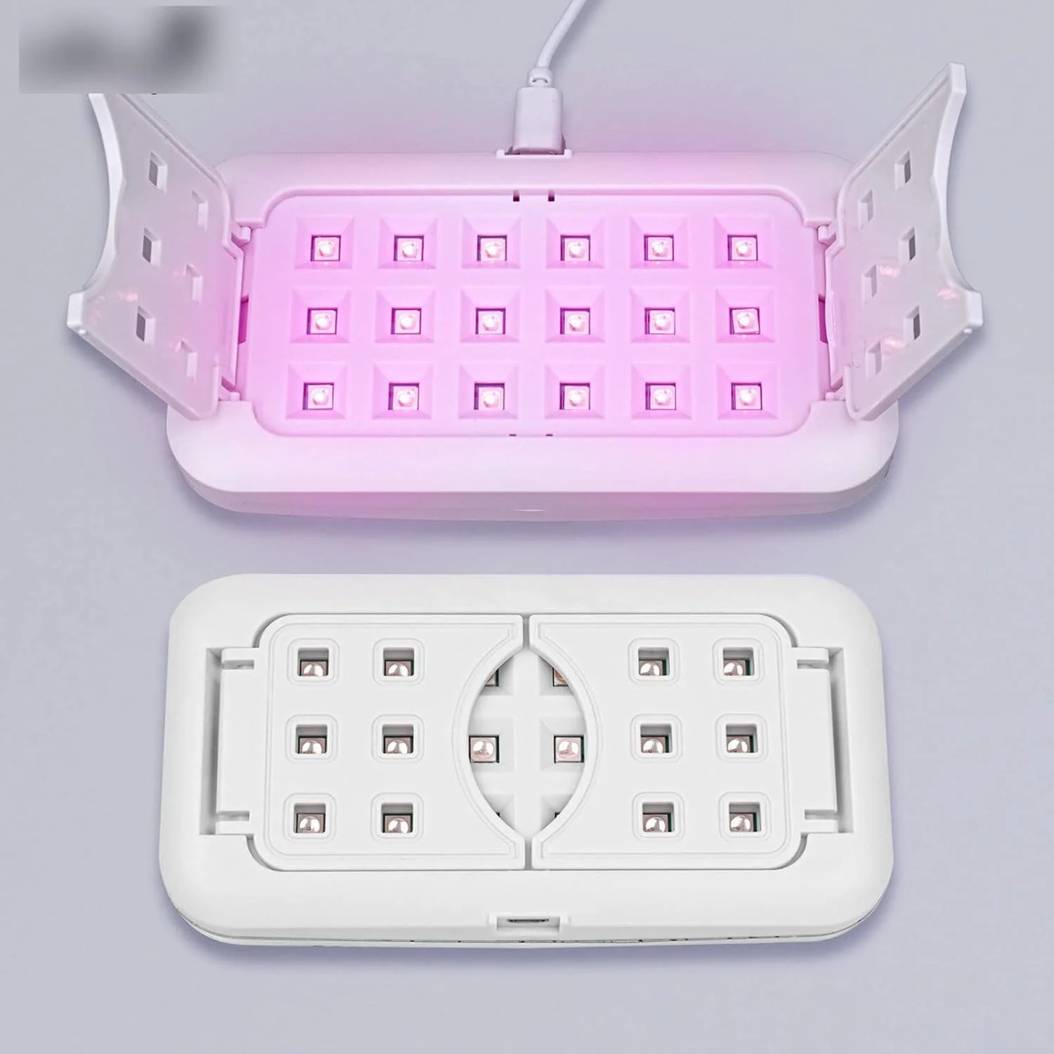 دستگاه خشک کن لاک ژل ناخن VIZCO مدل Gel Light 54W، تاشو، قابل حمل، دارای لامپ LED، خشک کننده سریع، شارژ USB، مناسب برای استفاده خانگی و مانیکور