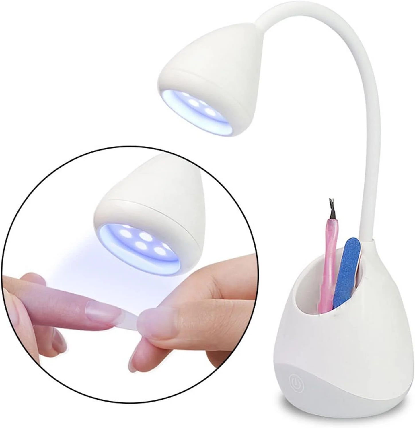 لامپ ناخن ژلی VIZCO مدل Light 36W با 8 LED، دارای قابلیت چرخش و محفظه نگهداری ابزار، مناسب برای خشک کردن سریع لاک و ژل و طراحی ناخن لامپ ناخن ژلی VIZCO مدل Light 36W با 8 LED، دارای قابلیت چرخش و محفظه نگهداری ابزار، مناسب برای خشک کردن سریع لاک و ژل و طراحی ناخن