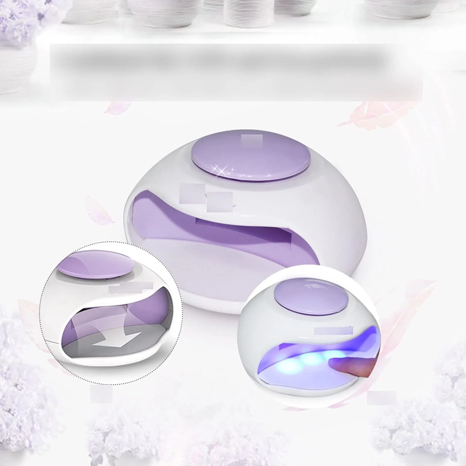 لامپ ژلی قابل حمل WANAM با فن و چراغ LED، سایز مینی، ایده آل برای لاک های معمولی