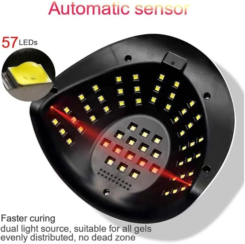 دستگاه خشک کن لاک ژل ناخن LED حرفه ای، دستگاه خشک کن ناخن UV LED Famulei با نگهدارنده تلفن، برای سالن های مانیکور حرفه ای، ناخن ها، لاک، خشک کردن، مانیکور، پدیکور، ابزار هنری ناخن