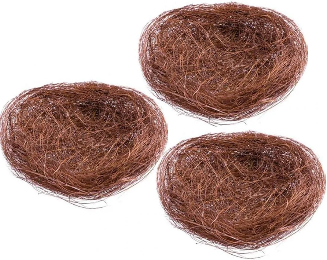 لانه پرنده مصنوعی 3 عددی، لانه تخم مرغی با نخ کتانی دست ساز، خانه پرنده مینیاتوری برای تزئین درخت عید پاک، تزئینات صنایع دستی مهمانی خانگی لانه پرنده مصنوعی 3 عددی، لانه تخم مرغی با نخ کتانی دست ساز، خانه پرنده مینیاتوری برای تزئین درخت عید پاک، تزئینات صنایع دستی مهمانی خانگی