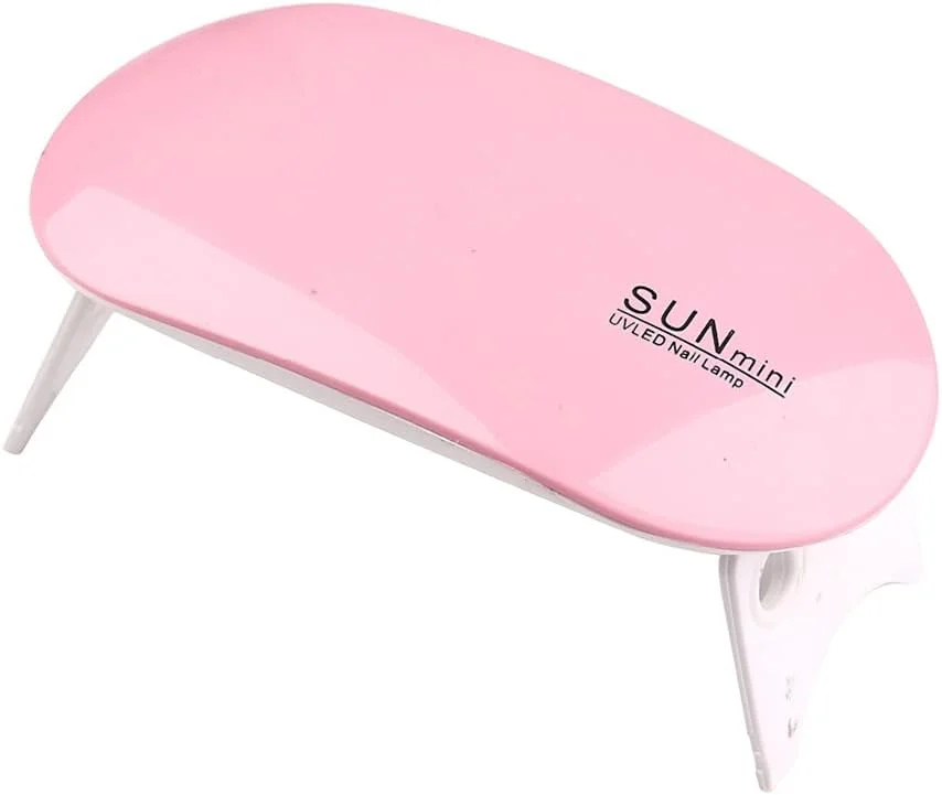 دستگاه خشک کن لاک ناخن کوچک، لوازم طراحی ناخن، لامپ خشک کن ناخن قابل حمل LED UV 6 وات برای لاک ژل با منبع تغذیه USB و تنظیم تایمر 45/60 ثانیه
