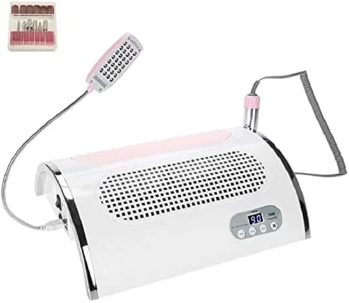 دستگاه ناخن 4 در 1 شامل دریل برقی ناخن/جمع کننده گرد و غبار ناخن/لامپ خشک کن ناخن UV 54 وات/لامپ LED برای سالن های حرفه ای زیبایی و منزل