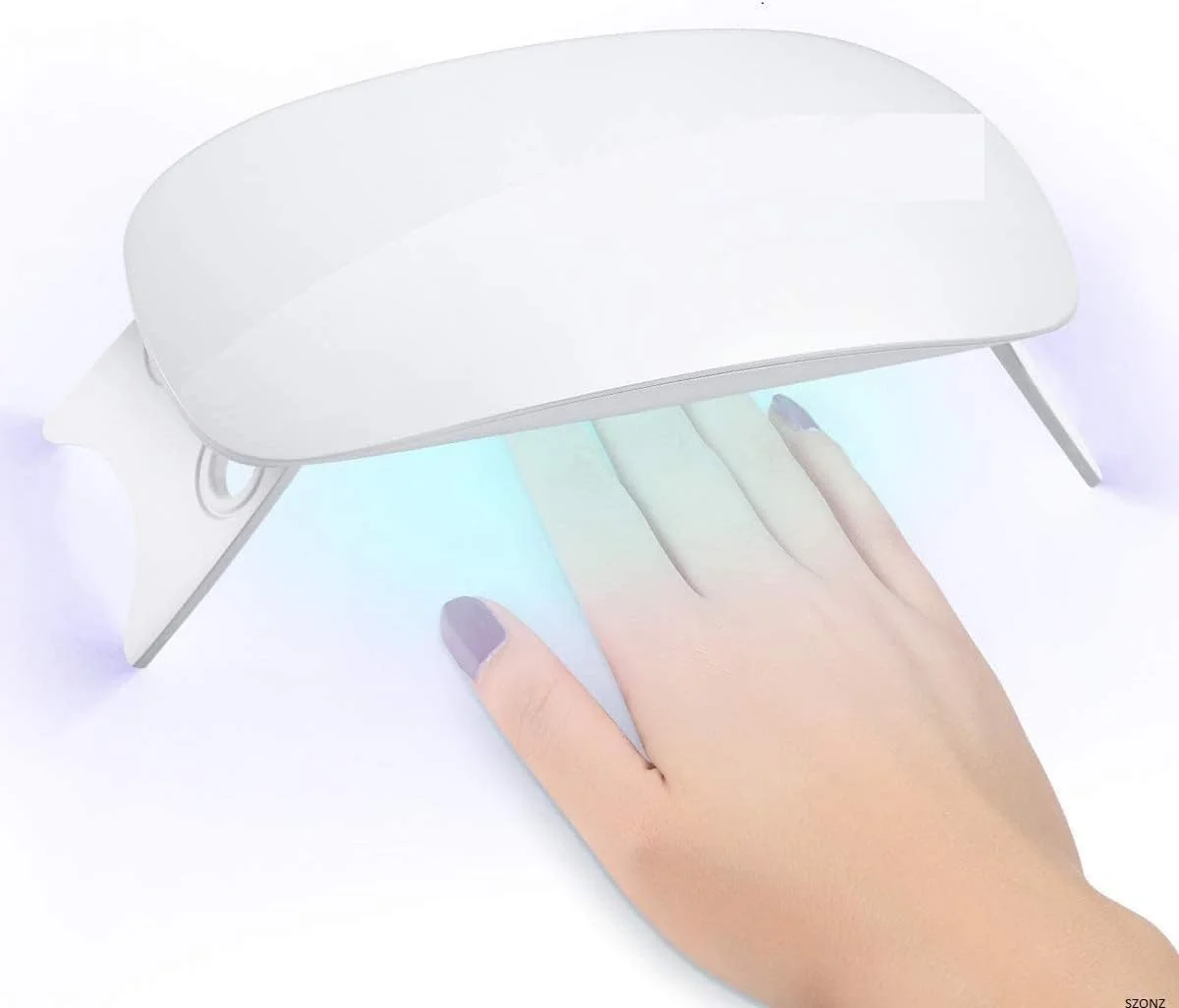 دستگاه خشک کن لاک ژل یو وی LED مدل USB 6W قابل حمل - صورتی، سفید