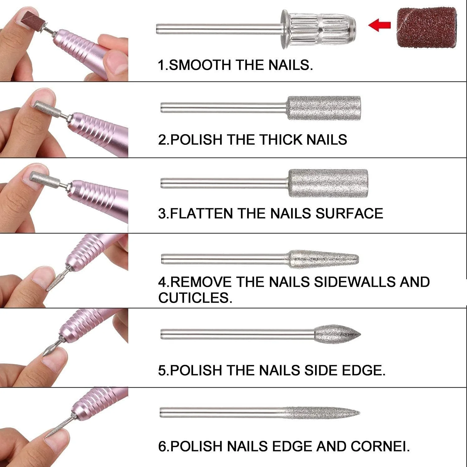 دستگاه ناخن 4 در 1 شامل دریل برقی ناخن/جمع کننده گرد و غبار ناخن/لامپ خشک کن ناخن UV 54 وات/لامپ LED برای سالن های حرفه ای زیبایی و منزل