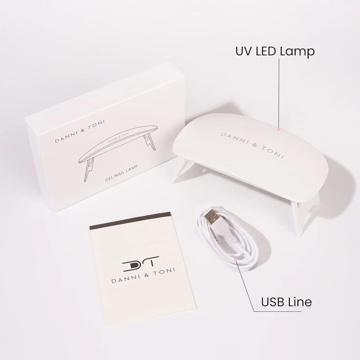 دستگاه خشک کن لاک ناخن UV LED دنی و تونی با تایمر 60 ثانیه، مناسب برای لاک های ژلی (مدل جدید)