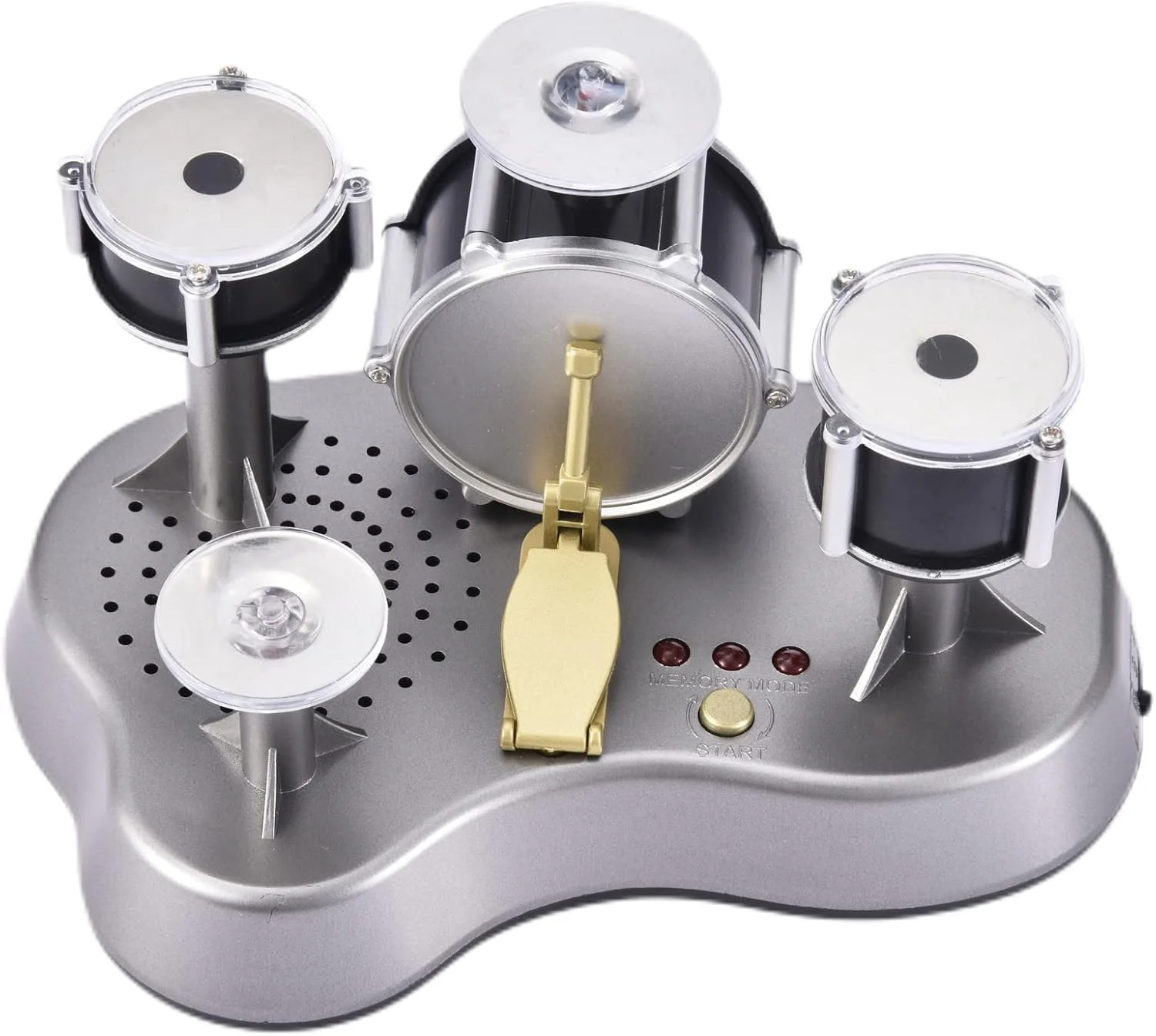 ست درام انگشتی کوچک، ست درام رومیزی قابل حمل، ست درام کوچک برای میز، ست درام مینیاتوری رومیزی موزیکال، اسباب بازی درام حساس به لمس هدیه برای کودکان و بزرگسالان