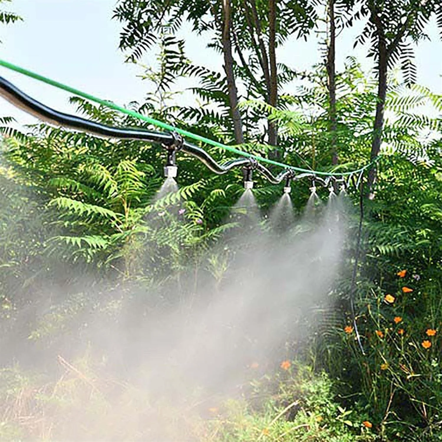 سیستم آبیاری قطره ای - سیستم آبیاری قطره ای DIY برای باغبانی در بسترهای مرتفع، کیت آبیاری قطره ای گلخانه ای سیستم آبیاری اتوماتیک برای گیاهان پاسیو