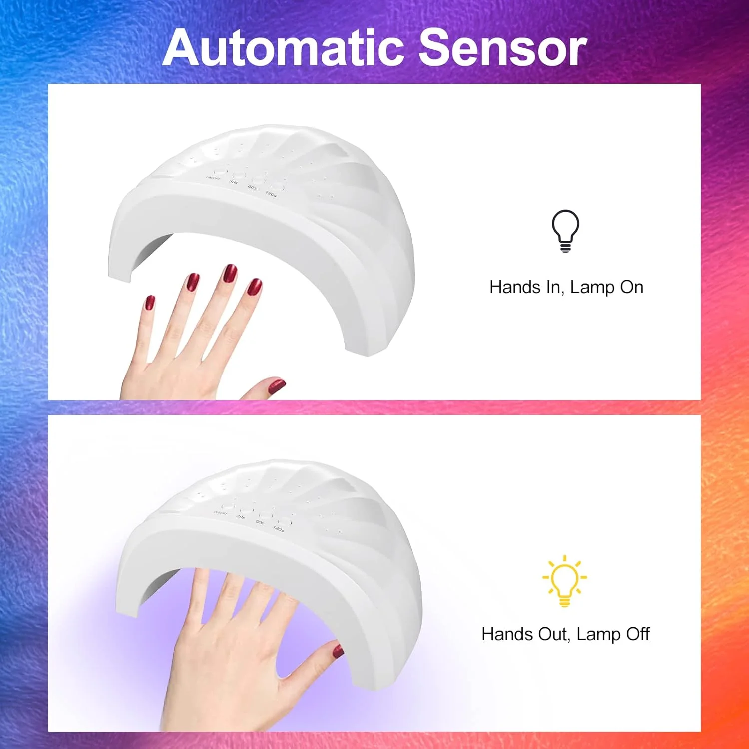 دستگاه خشک کن لاک ناخن اونا، دارای 3 تایمر، خشک کردن سریع برای ناخن های دست و پا، ابزار مانیکور DIY