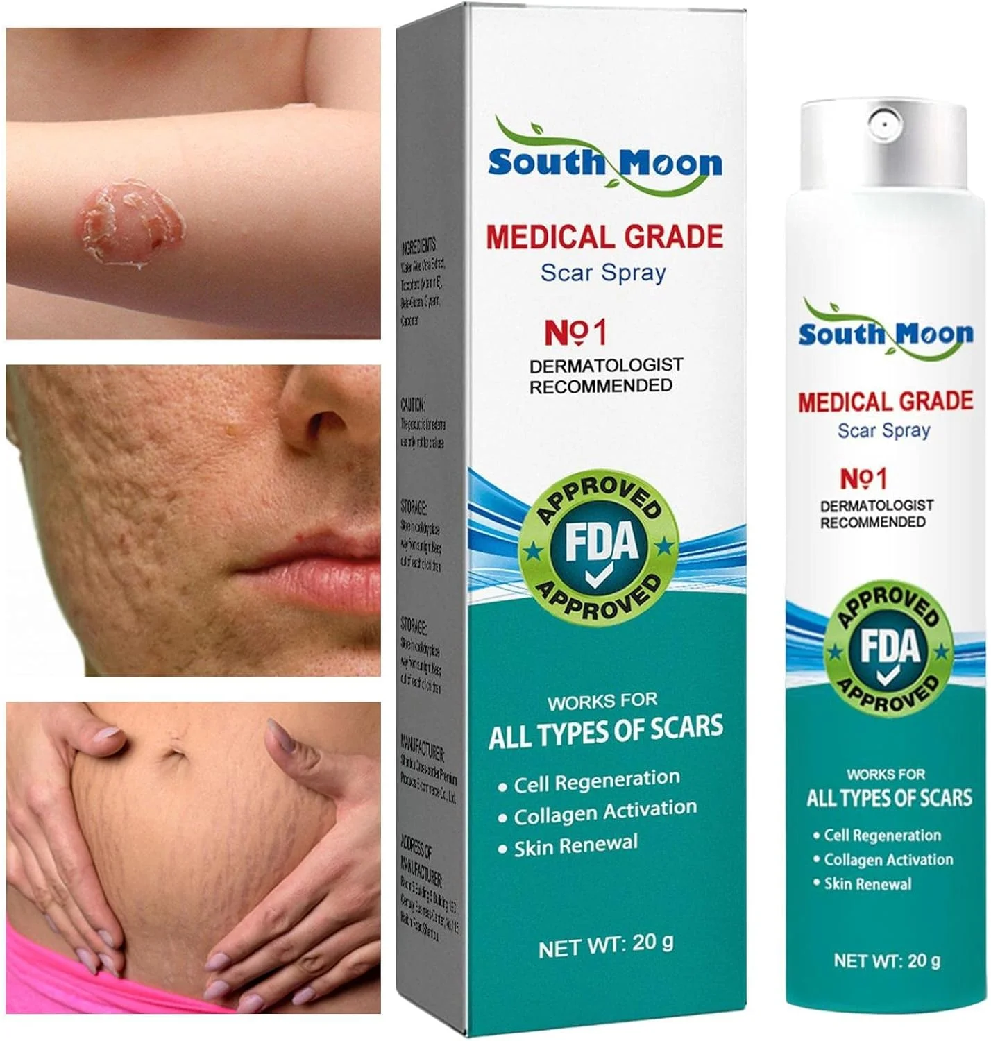 اسپری رفع جای زخم، اسپری رفع ترک پوستی دوران بارداری، اسپری پیشرفته رفع جای زخم برای انواع زخم ها (1 عدد) اسپری رفع جای زخم، اسپری رفع ترک پوستی دوران بارداری، اسپری پیشرفته رفع جای زخم برای انواع زخم ها (1 عدد)