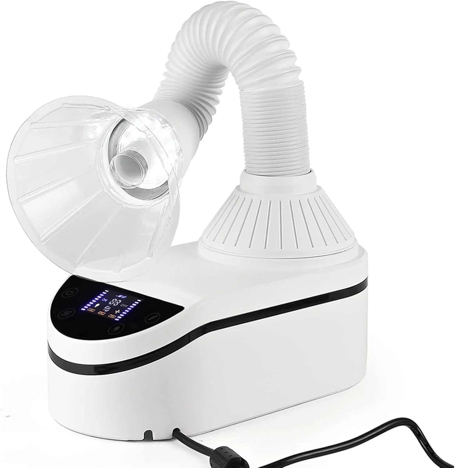 دستگاه جمع کننده گرد و غبار ناخن 2 در 1، دستگاه دریل برقی حرفه ای ناخن 35000 دور در دقیقه با دریل ناخن، فن مکنده گرد و غبار ناخن، با نور، برای ناخن های ژلی آکریلیک