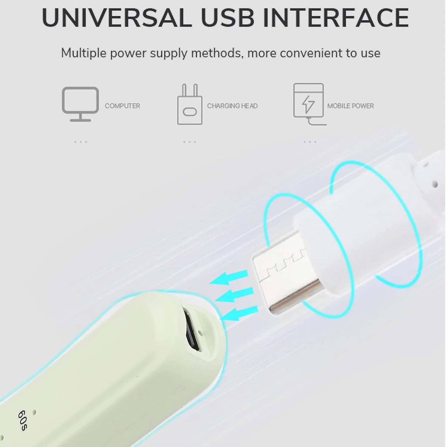 لامپ خشک کن ناخن کوچک Cryfokt، لامپ خشک کن ناخن دستی کوچک با 2 زمان بندی قابل شارژ USB برای استفاده خانگی (سبز روشن)