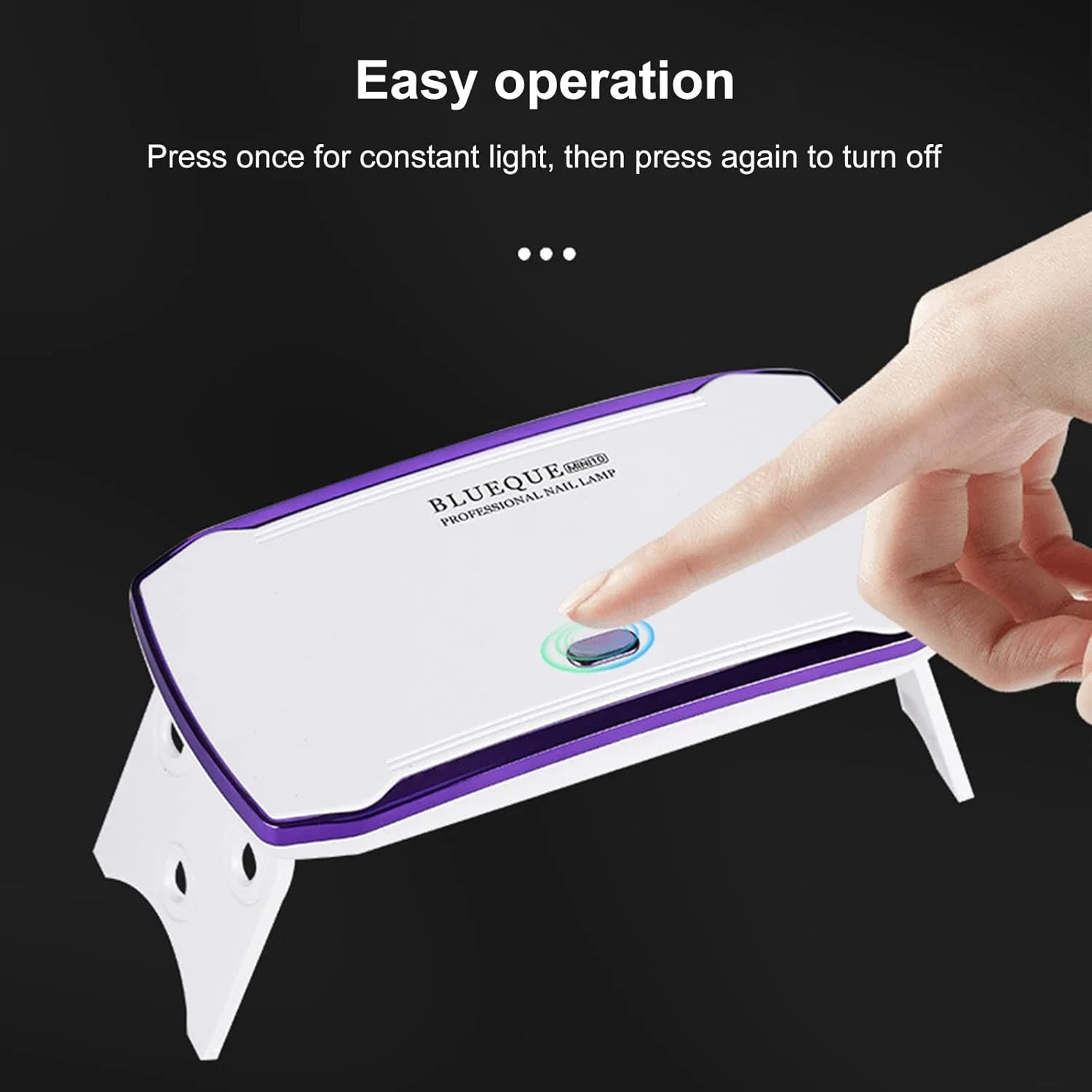 دستگاه خشک کن لاک ناخن 36 وات Joleritc، دارای رابط USB، پایه تاشو، قابل حمل، مناسب برای عکسبرداری مانیکور