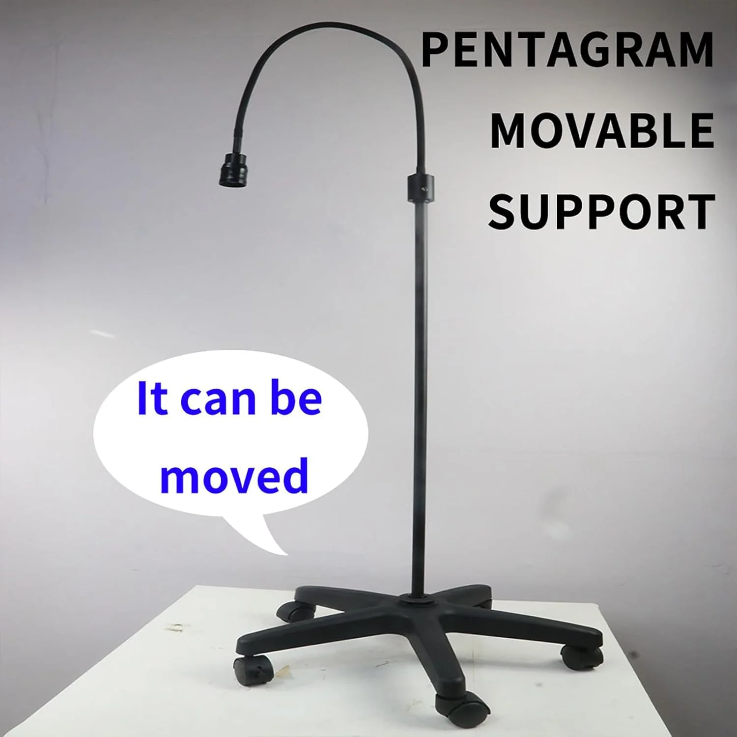 چراغ UV LED بنفش 5 وات حرفه ای با سر قابل تنظیم و سوئیچ پایی، ایده آل برای خشک کردن چسب اکستنشن مژه