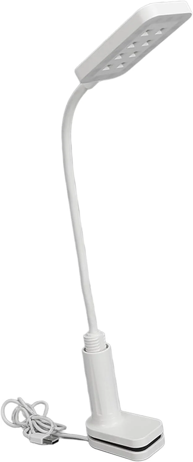 چراغ LED ناخن BROLEO با گیره، شارژ USB 10 واتی، میز طراحی ناخن 2 در 1، نور ملایم، خشک کن LED قابل حمل UV برای مانیکور، مطالعه، ابرو، دفتر، تاتو