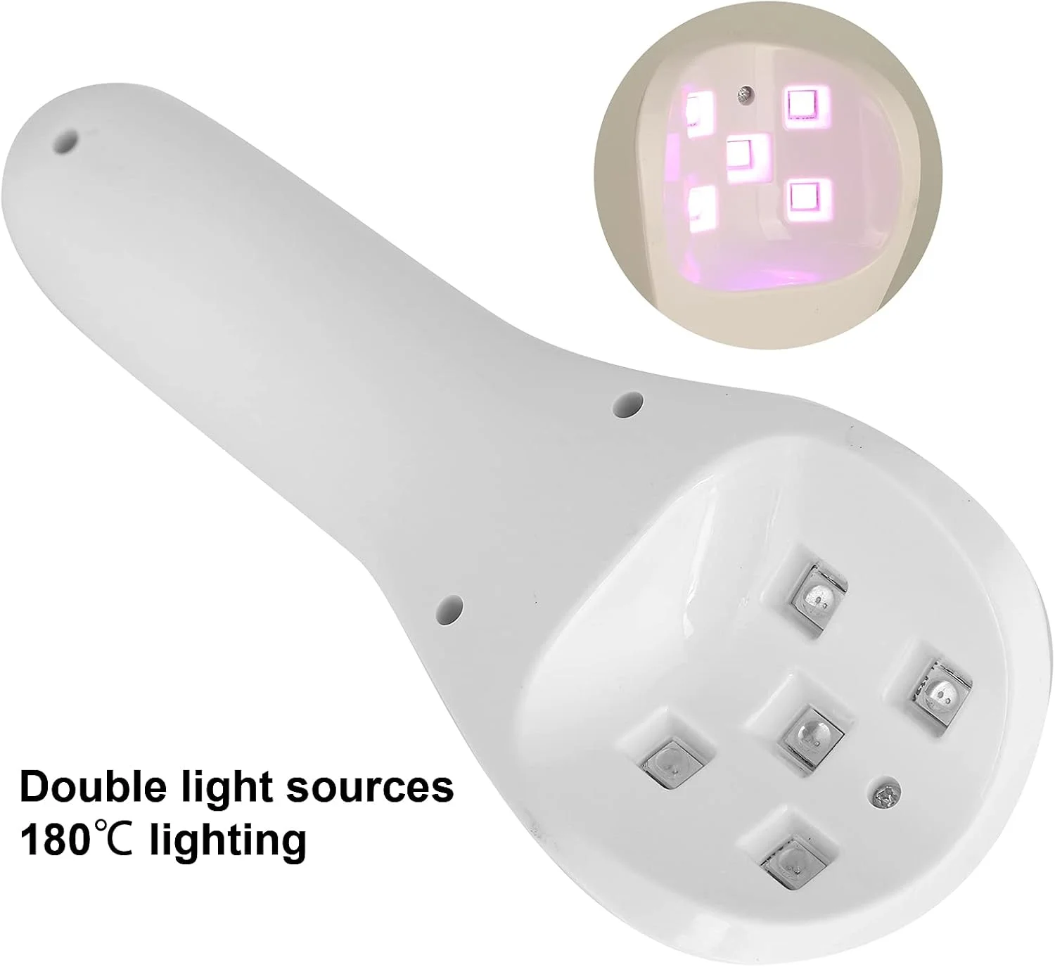 خشک کن لاک ناخن سبک وزن، سایز جمع و جور، قابل شارژ با USB، طول موج 365NM 405NM، لامپ خشک کننده لاک ناخن برای تکنسین ناخن و فروشگاه ناخن