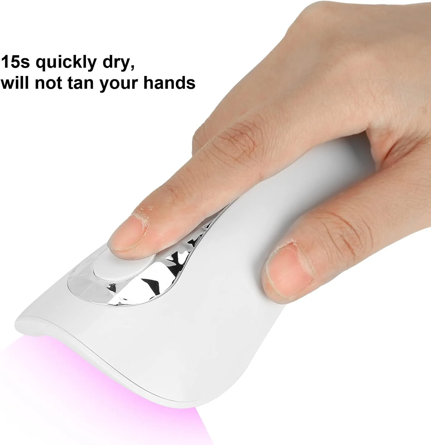 خشک کن لاک ناخن سبک وزن، سایز جمع و جور، قابل شارژ با USB، طول موج 365NM 405NM، لامپ خشک کننده لاک ناخن برای تکنسین ناخن و فروشگاه ناخن