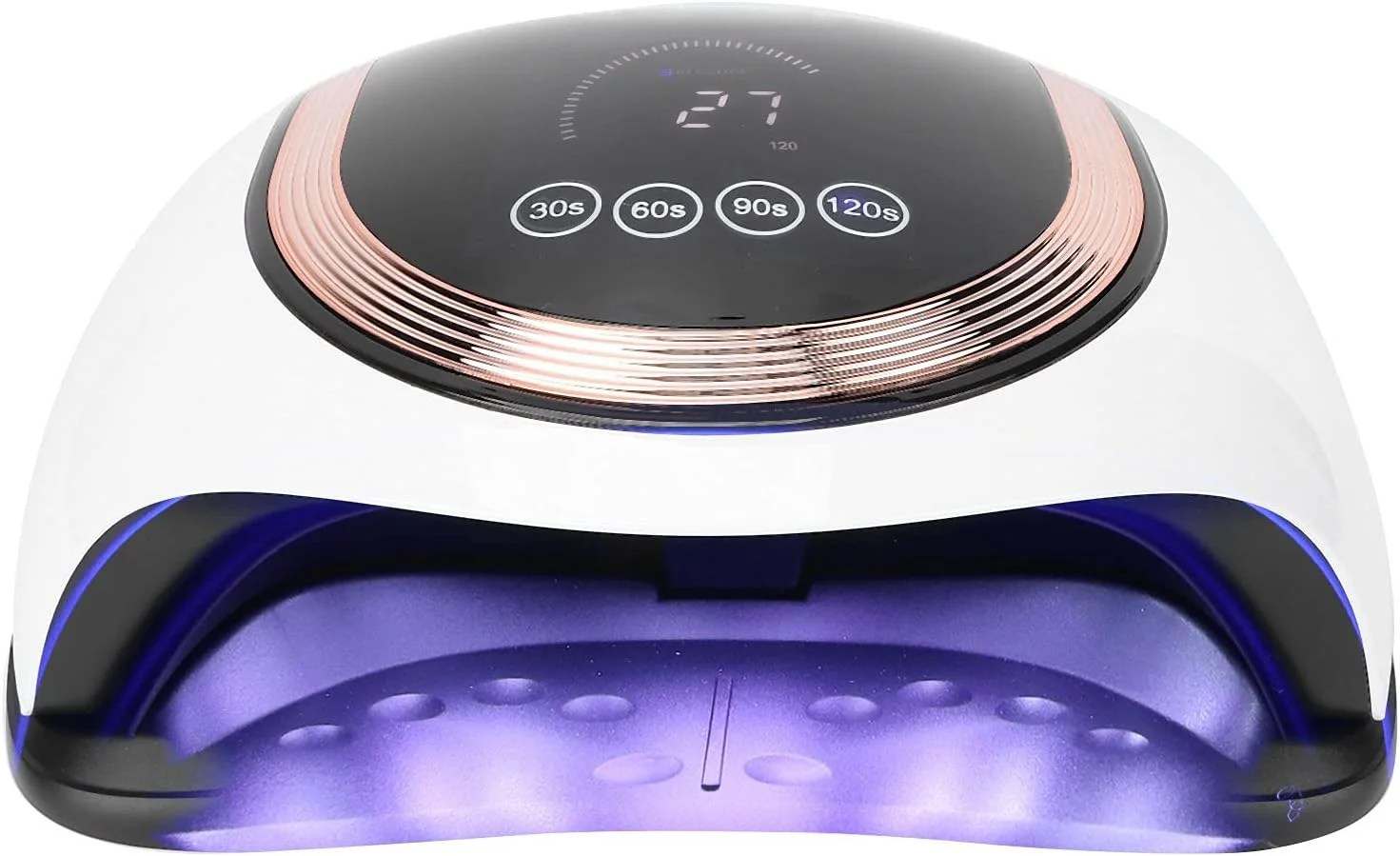 دستگاه خشک کن لاک ناخن UV/LED با منبع نور دوگانه، سنسور هوشمند مادون قرمز، صفحه نمایش LCD، تایمر 4 حالته، 180 وات، مناسب برای خشک کردن لاک ژل (آمریکا)