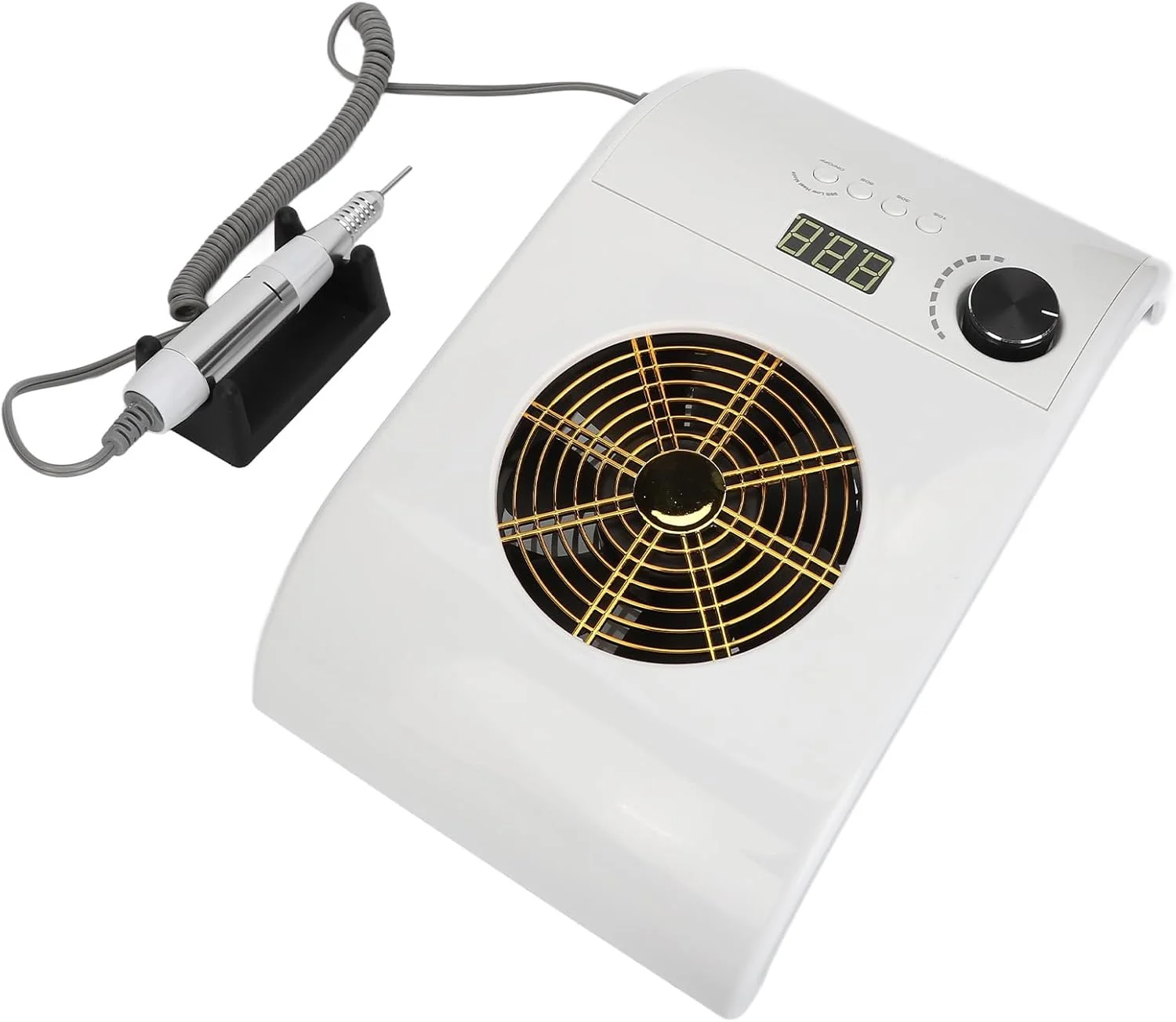 دستگاه مانیکور 3 در 1 با مکنده گرد و غبار ناخن، کنترل سرعت، پولیش و چراغ برای تنظیمات صاف و دریل ناخن (دوشاخه آمریکایی) دستگاه مانیکور 3 در 1 با مکنده گرد و غبار ناخن، کنترل سرعت، پولیش و چراغ برای تنظیمات صاف و دریل ناخن (دوشاخه آمریکایی)