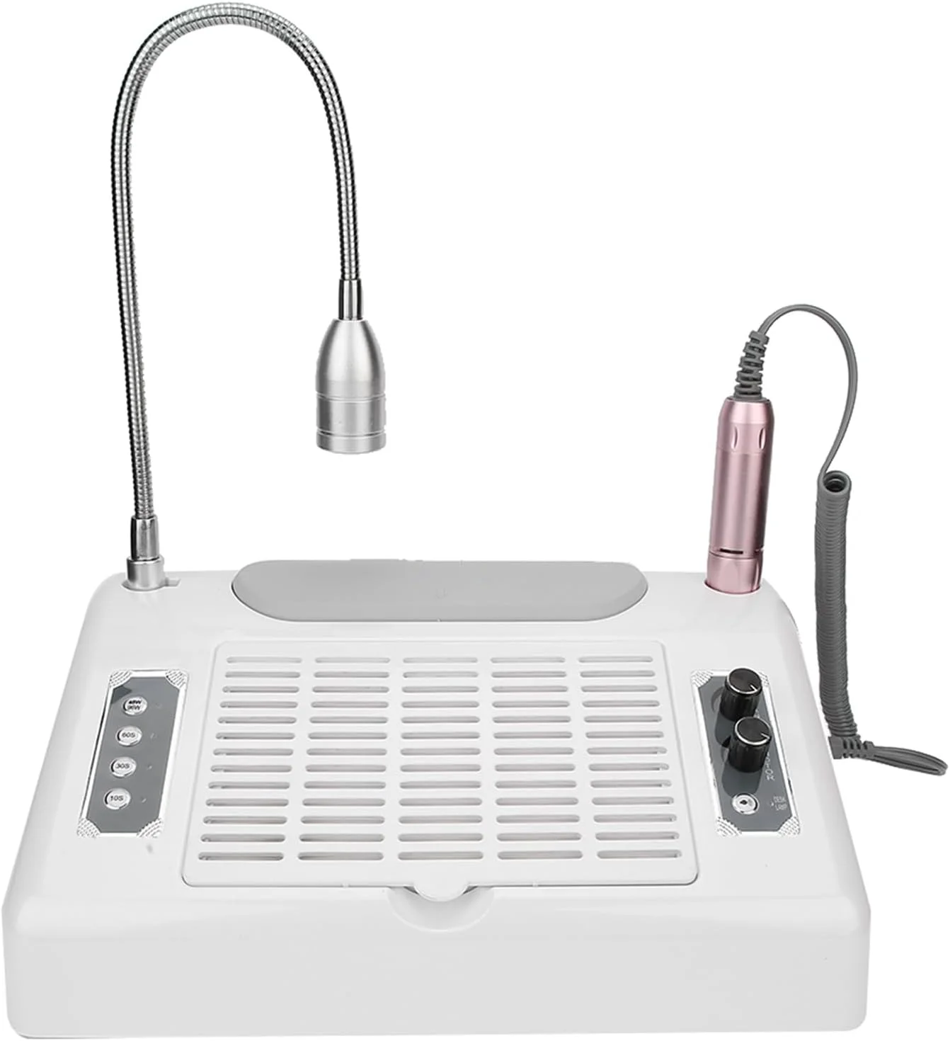 دستگاه چندکاره ناخن 120 وات - شامل: چراغ، جاروبرقی، دستگاه سوهان، روشنایی به همراه بالشتک دست (پریز UK)