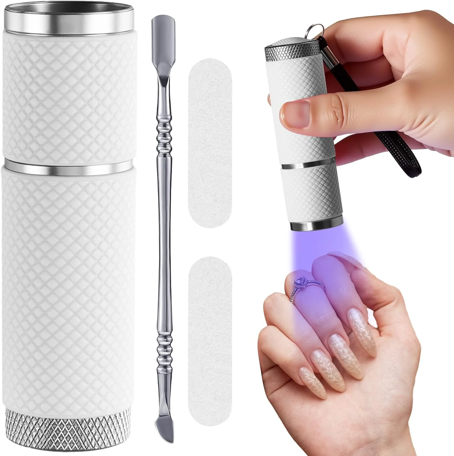 چراغ ال ای دی یو وی کوچک چومیا برای ناخن های ژلی با 9 ال ای دی و عقب زننده کوتیکول ناخن، چراغ ال ای دی یو وی قابل حمل برای ژل، ابزار مانیکور استیل ضد زنگ با 2 عدد سوهان ناخن برای دختران و بانوان، مناسب منزل (نقره ای) چراغ ال ای دی یو وی کوچک چومیا برای ناخن های ژلی با 9 ال ای دی و عقب زننده کوتیکول ناخن، چراغ ال ای دی یو وی قابل حمل برای ژل، ابزار مانیکور استیل ضد زنگ با 2 عدد سوهان ناخن برای دختران و بانوان، مناسب منزل (نقره ای)