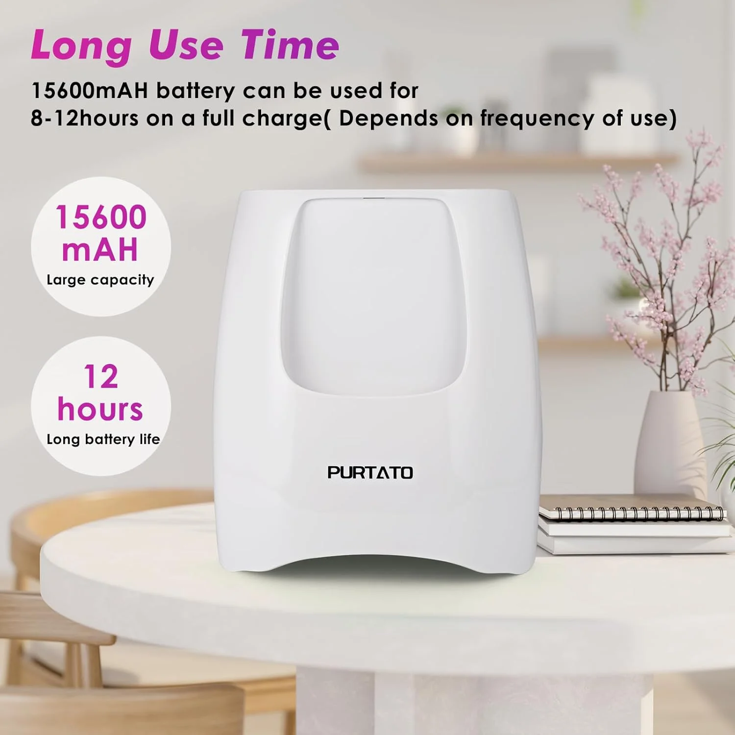 دستگاه خشک کن لاک ناخن LED UV شارژی حرفه ای با 4 تنظیم تایمر و قدرت بالای 126 وات (سفید)