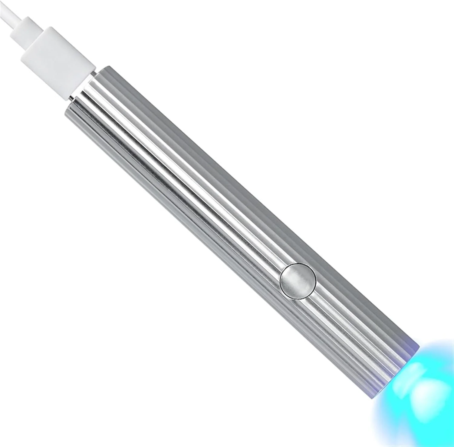 چراغ ناخن LED مینی UV 18 واتی، چراغ قابل حمل ناخن، نور خشک کننده سریع برای لاک ژل، ابزارهای فوتوتراپی خانگی قابل شارژ USB (رنگ: 05-نقره ای)