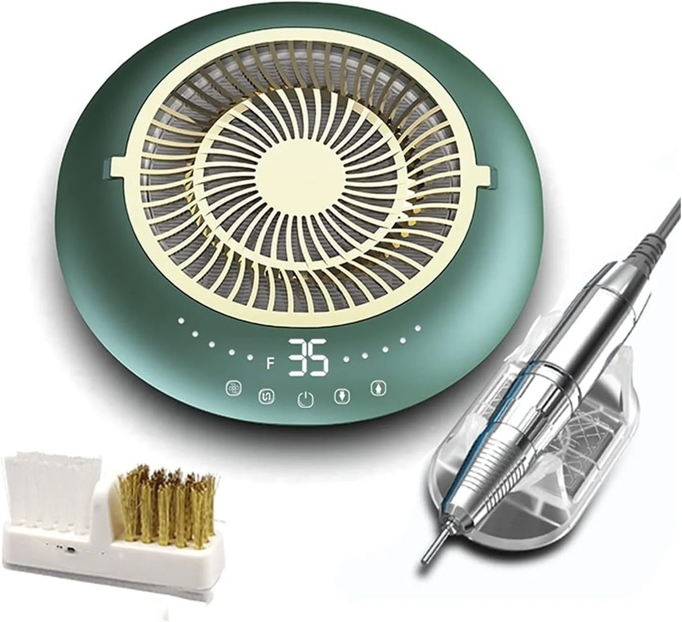 دستگاه جمع کننده گرد و غبار ناخن 35000 دور در دقیقه، دستگاه دریل برقی ناخن و جمع کننده گرد و غبار 2 در 1 به همراه ابزار سوهان مانیکور (رنگ: سبز) دستگاه جمع کننده گرد و غبار ناخن 35000 دور در دقیقه، دستگاه دریل برقی ناخن و جمع کننده گرد و غبار 2 در 1 به همراه ابزار سوهان مانیکور (رنگ: سبز)