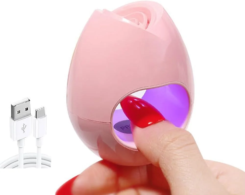 چراغ UV LED کوچک برای ناخن، خشک‌کن سریع USB ناخن، چراغ خشک‌کننده ناخن 16 وات برای لاک ژل ناخن، ابزار طراحی ناخن برای مسافرت، مانیکور خانگی