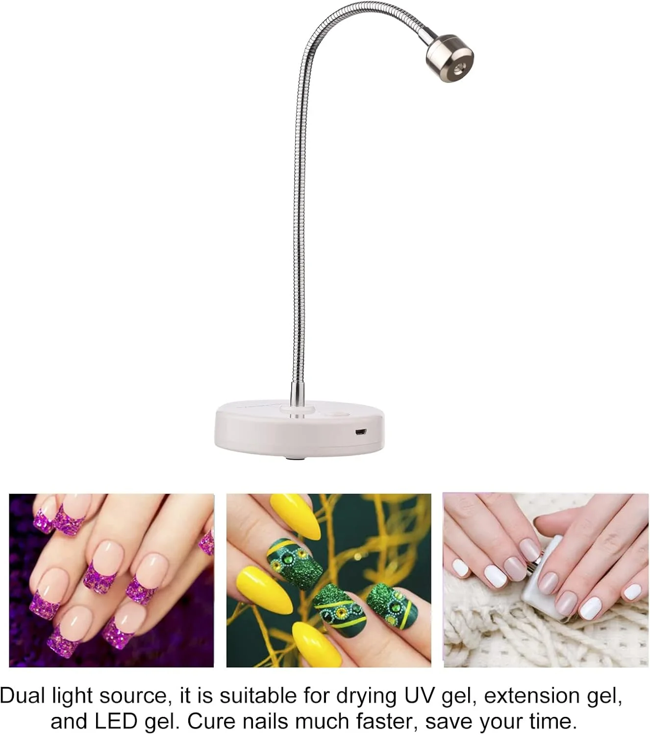 چراغ ال ای دی کوچک یو وی Pepisky برای خشک کردن لاک ژل ناخن، چراغ یو وی برای درمان ناخن، ابزار طراحی ناخن