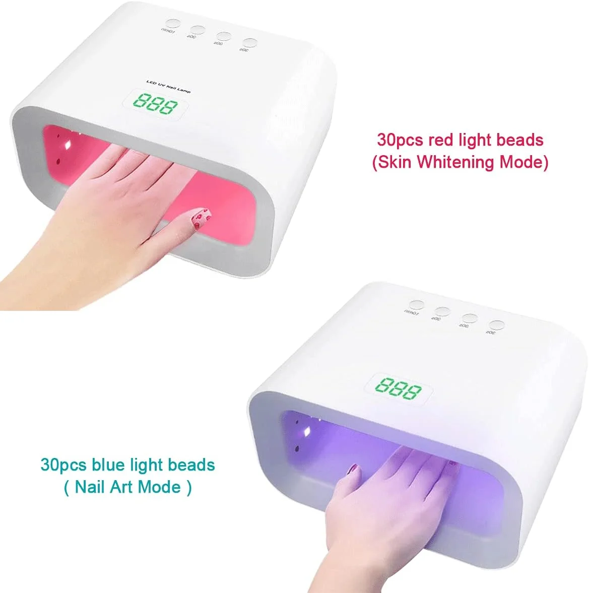 دستگاه خشک کن لاک ژل UV LED 90 وات، خشک کن سریع ناخن حرفه ای، چراغ های ژلی شارژی بدون سیم با 3 تایمر و حالت مراقبت از دست برای خانه و سالن دستگاه خشک کن لاک ژل UV LED 90 وات، خشک کن سریع ناخن حرفه ای، چراغ های ژلی شارژی بدون سیم با 3 تایمر و حالت مراقبت از دست برای خانه و سالن