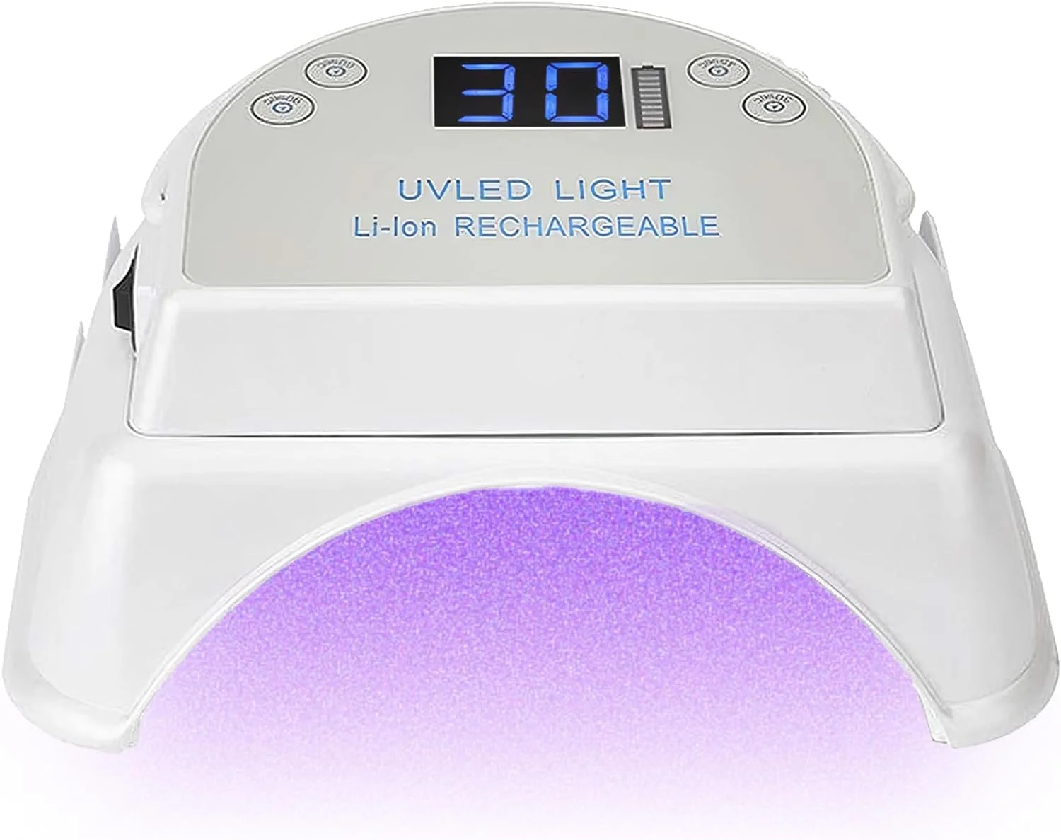 64W Professional UV LED Nail Lamp, gel lamp uv led light with 28 Beads and 5000mah Rechargeable Battery, Portable LED beauty Nail Curing Dryer, Nail Polish Machine for Salon or Home white