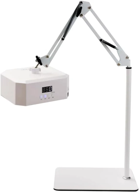 دستگاه خشک کن لاک ناخن پا LED، لامپ ناخن با چرخش 360 درجه برای خشک کردن ناخن های پا و ناخن های دست، خشک کن سریع ناخن LED حرفه ای 36 وات، اندازه نقطه قابل تنظیم 365-405 نانومتر