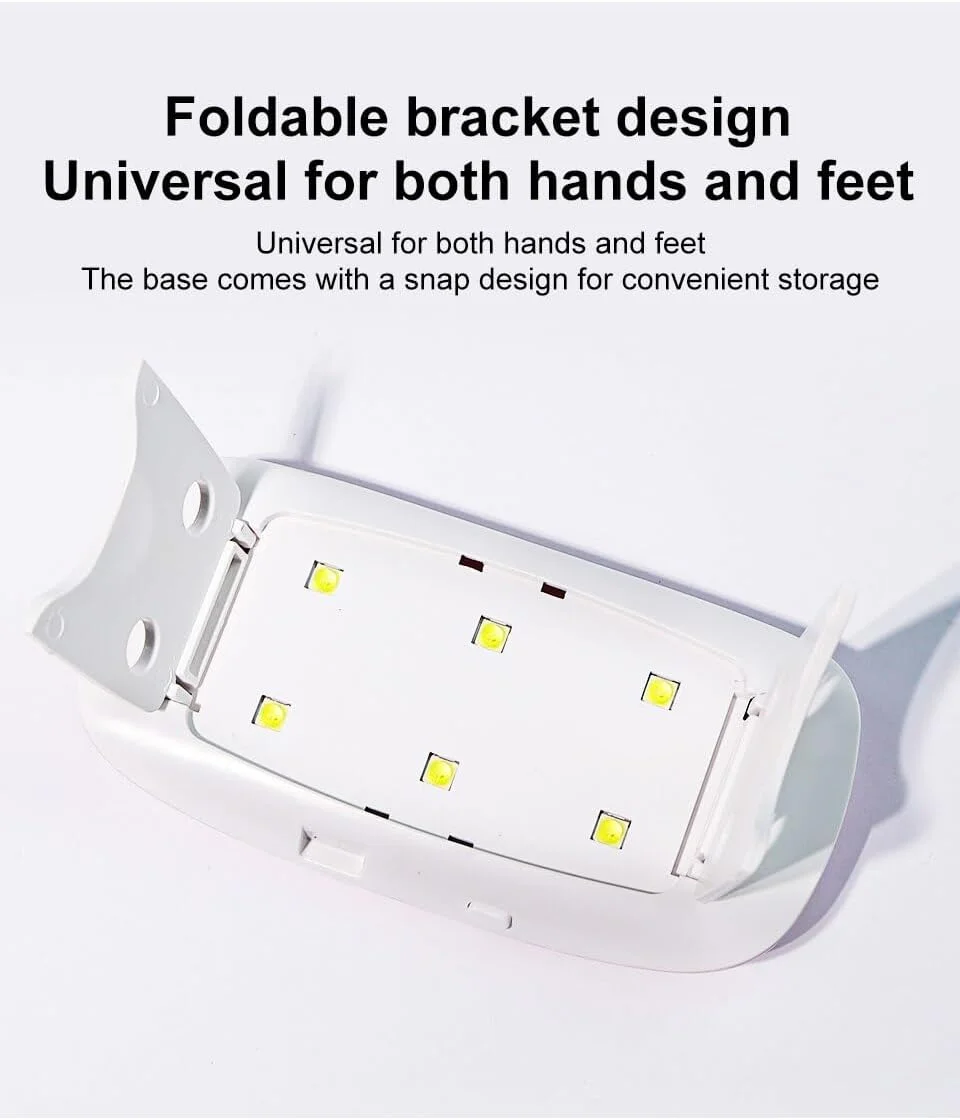 دستگاه خشک کن لاک ناخن مینی 6 وات، لامپ LED UV قابل حمل برای استفاده خانگی، مناسب خشک کردن لاک با کابل USB دستگاه خشک کن لاک ناخن مینی 6 وات، لامپ LED UV قابل حمل برای استفاده خانگی، مناسب خشک کردن لاک با کابل USB