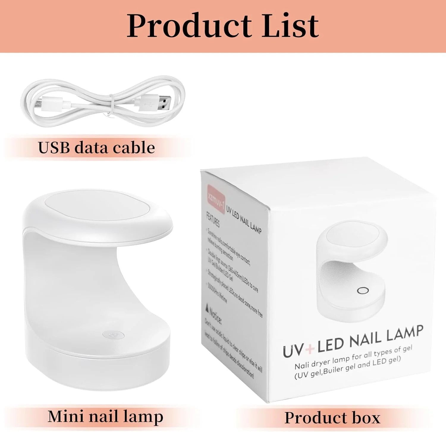 چراغ ناخن مینی UV LED Fawoonu، خشک کن لاک ژل، چراغ UV برای خشک کردن ژل، چراغ UV LED USB، ابزار طراحی ناخن چراغ ناخن مینی UV LED Fawoonu، خشک کن لاک ژل، چراغ UV برای خشک کردن ژل، چراغ UV LED USB، ابزار طراحی ناخن