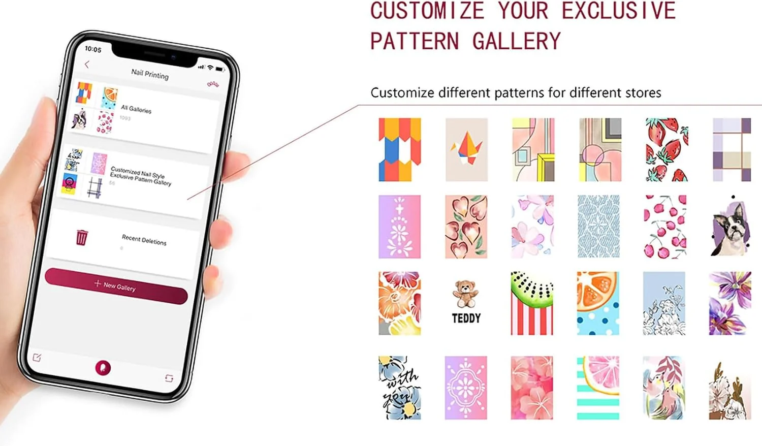 دستگاه چاپ ناخن چند منظوره قابل حمل، چاپگر دیجیتال موبایل طراحی ناخن، کنترل تلفن سیگنال وای فای بی سیم برای طراحی سالن هنر ناخن، مشکی