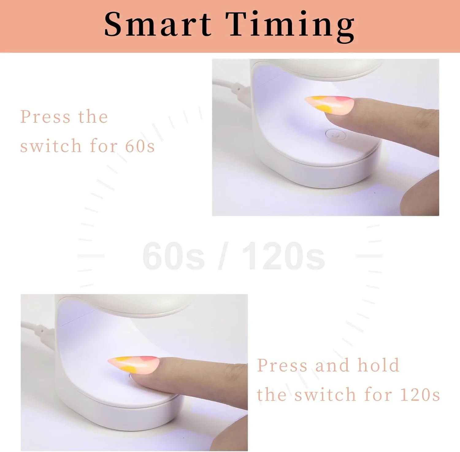 چراغ ناخن مینی UV LED Fawoonu، خشک کن لاک ژل، چراغ UV برای خشک کردن ژل، چراغ UV LED USB، ابزار طراحی ناخن چراغ ناخن مینی UV LED Fawoonu، خشک کن لاک ژل، چراغ UV برای خشک کردن ژل، چراغ UV LED USB، ابزار طراحی ناخن