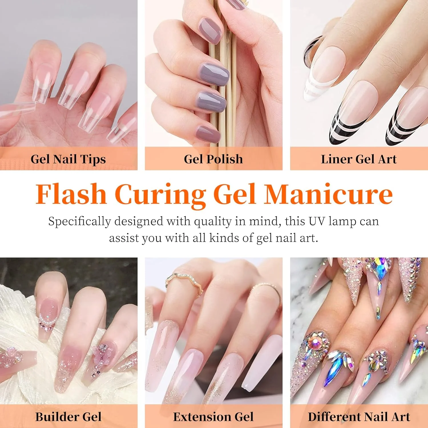 چراغ UV کوچک Fawoonu برای خشک کردن چسب مانیکور، نور بنفش با گیره کتابی و کنترل 3 وات، لامپ USB چند منظوره