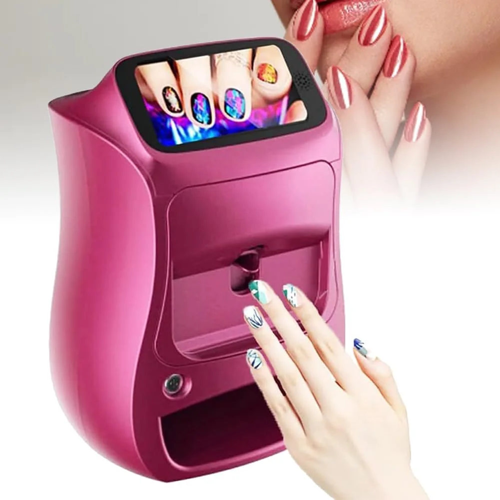 دستگاه چاپ ناخن سه بعدی اتوماتیک FURLOU، دستگاه چاپگر حرفه ای دیجیتال طراحی ناخن، دستگاه چاپ هوشمند دیجیتال طراحی ناخن، دستگاه چند منظوره قابل حمل برای طراحی ناخن در خانه