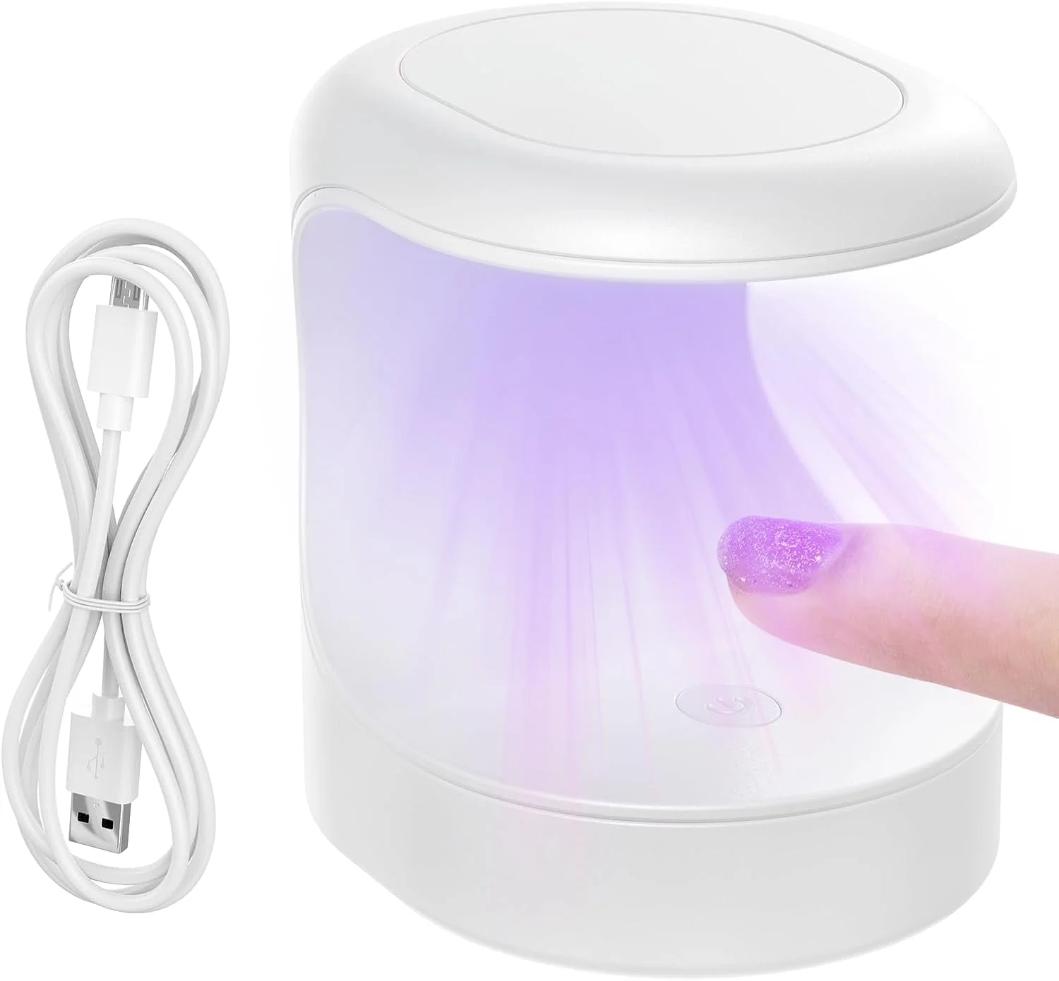 چراغ ناخن مینی UV LED Fawoonu، خشک کن لاک ژل، چراغ UV برای خشک کردن ژل، چراغ UV LED USB، ابزار طراحی ناخن