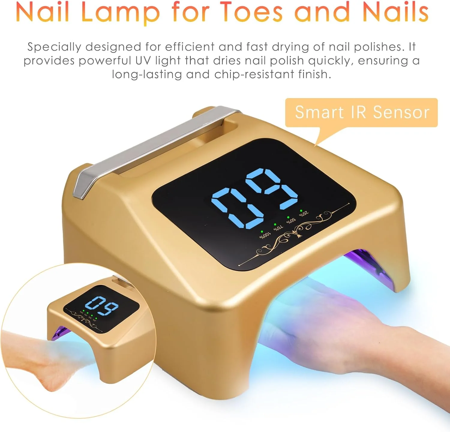دستگاه خشک کن لاک ژل ناخن LED یو وی 72 وات Joleritc با 4 تنظیمات تایمر، سنسور هوشمند IR، مناسب برای انواع لاک ژل دستگاه خشک کن لاک ژل ناخن LED یو وی 72 وات Joleritc با 4 تنظیمات تایمر، سنسور هوشمند IR، مناسب برای انواع لاک ژل