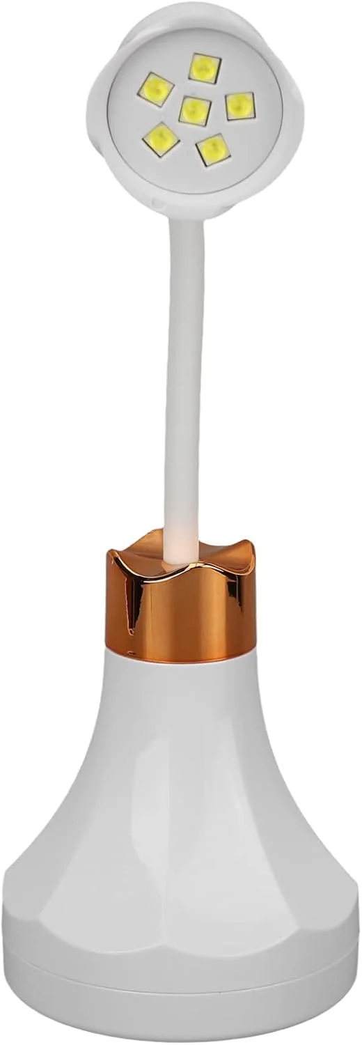 لامپ ناخن LED یو وی Cryfokt، دستگاه خشک کن ناخن چرخشی با نور ارتقا یافته 6 عدد منبع نور دوگانه 18 وات، دستگاه خشک کن ناخن قابل حمل گردن غازی، نور سریع خشک کننده ناخن برای مانیکور خانگی DIY