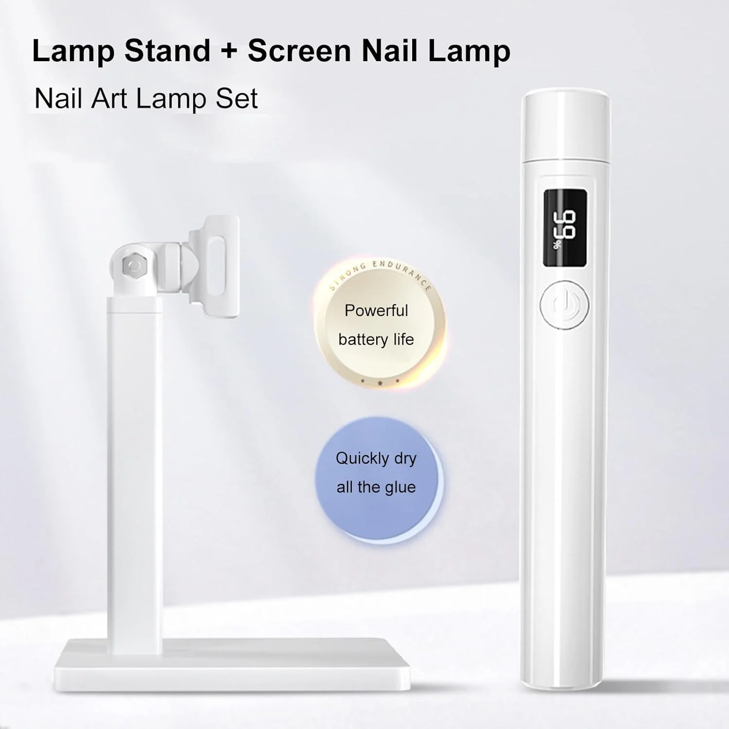 چراغ دستی مانیکور Joleritc، چراغ خشک کننده سریع قابل حمل، چراغ درمانی پخت، صفحه نمایش LED، زمان بندی دو سرعته 45s/60s