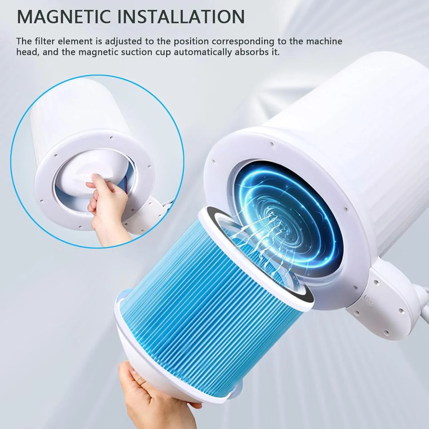 دستگاه جمع کننده گرد و غبار ناخن 55 وات، سرعت فن: 4500 دور در دقیقه، پایه چرخان 360 درجه، تنظیم 10 سرعته، 5 نوع روشنایی نور، برای استخراج گرد و غبار ناخن، برای استفاده شخصی/حرفه ای، سفید