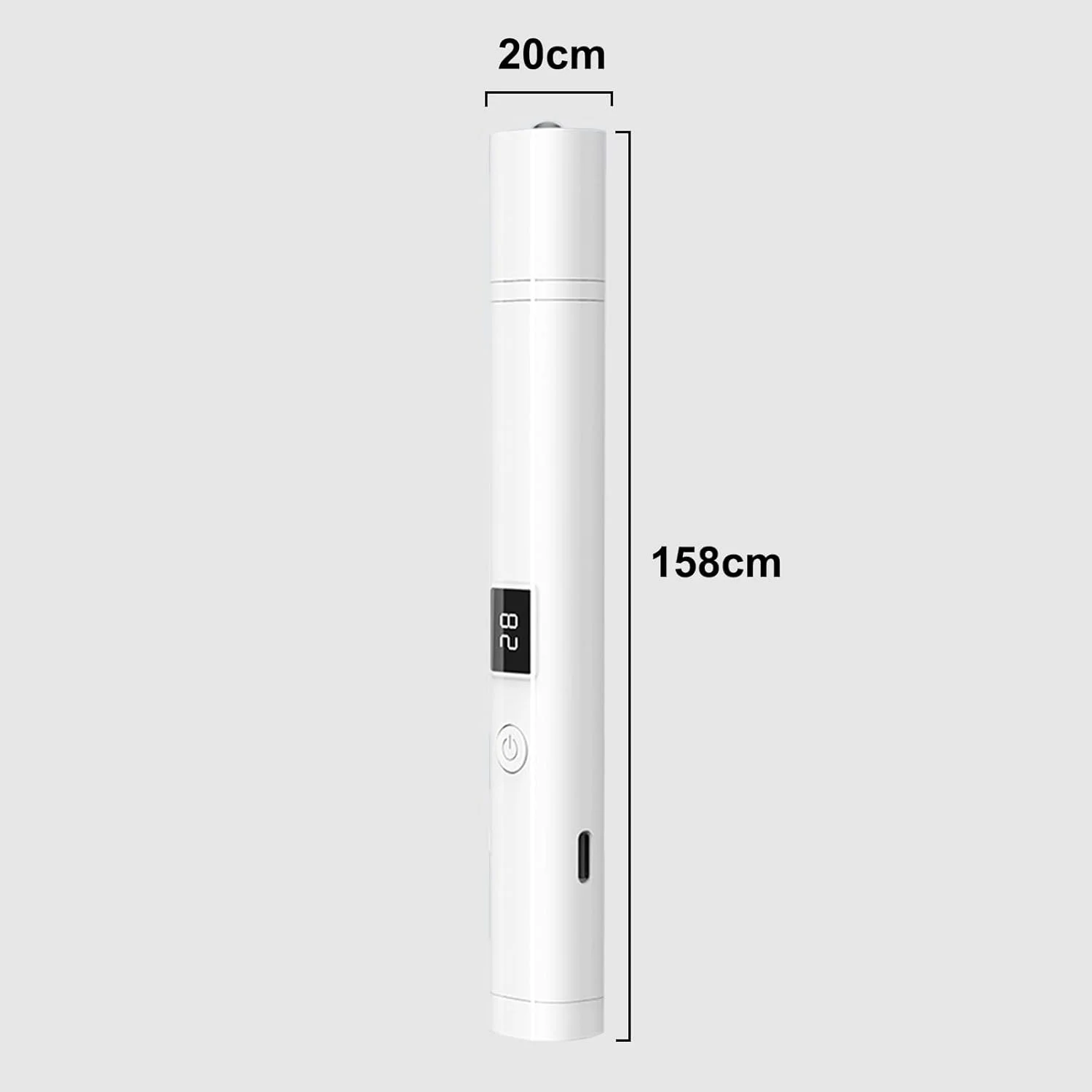 پایه چراغ طراحی ناخن Fawoonu، قابل استفاده به عنوان نگهدارنده تلفن همراه، باتری 180 میلی آمپر ساعت، زمان‌بندی 45/60 ثانیه، نمایشگر LED، سر قابل جمع شدن و تاشو